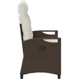  Vrtna klupa Smeđa i krem 105 x 60 x 112 cm Čelik i poliester | shoptok.hr