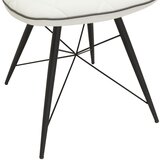 Hom`in stol, kovina, tekstil črna, bela | Shoptok.si