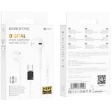 Borofone SLUŠALKE BM60 S PRIKLJUČKOM TYPE-C (DAC) BELE | Shoptok.si