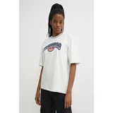 Adidas Bombažna kratka majica ženska, bež barva, IU2491
