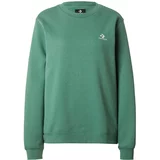 Converse Sweater majica smaragdno zelena / bijela