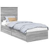  Krevet s od storage Siva Sonoma 75 x 190 cm Konstruirano drvo | shoptok.hr