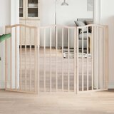  Vrata za pse s 3 panela sklopiva 150 cm od drva topole | shoptok.hr