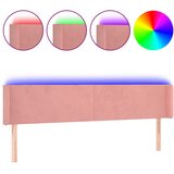 The Living Store led posteljno vzglavje roza 163x16x78/88 cm žamet - led vzglavje, (21418753) | Shoptok.si
