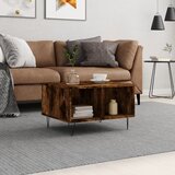 vidaXL Klubska mizica dimljeni hrast 60x50x36,5 cm inženirski les Cene