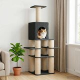  Mačje drvo s sisalnim postoljima za grebanje Tamnosiva 180 cm | shoptok.hr