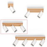 Brilagi - Stropno spot svetlo SELE WOOD 3xGU10/30W/230V bela/drvo | Eponuda.com