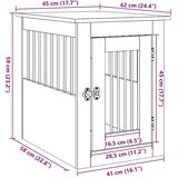 vidaXL Namještaj za pseću kabinu crni hrast 62x45x59 cm inženjerski drvo | shoptok.hr