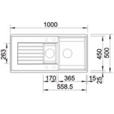 Blanco sudoper ZIA 6 S SILGRANIT CRNA, s dalj. upr. | shoptok.hr