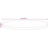 Stolna ploča Ø 60 x 2,5 cm okrugla od masivnog obnovljenog drva | shoptok.hr
