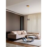 Nova Luce Siva kovinska LED viseča svetilka s steklenim senčilom ø 22 cm Navi – | Shoptok.si