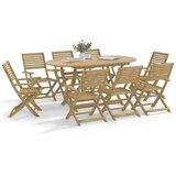  9-dijelni vrtni blagovaonski set od masivnog bagremovog drva | shoptok.hr