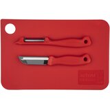 Altom design set daska za rezanje + nož + strugač, 24 cm, crveni | shoptok.hr