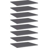 vidaXL Police za knjige 8 kom visoki sjaj sive 60x50x1,5 cm od iverice Cijene