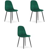 Brandless Stol ASTI - temno zelen žamet x 3, (22030760) | Shoptok.si