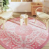 Vanjski Zunanja preproga roza Ø200 cm PP | Shoptok.si