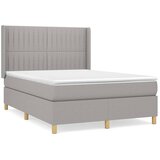  Krevet s oprugama i madracem svjetlosivi 140x190 cm od tkanine | shoptok.hr
