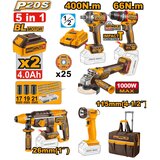  Akumulatorski set alata CKLI2059E 20V 2×4,0Ah SUPER INGCO | Eponuda.com