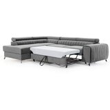 MID.YOU KOTNA SEDEŽNA GARNITURA, žamet svetlo siva | Shoptok.si