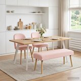  Klupa Jednobojno Ružičasta 110 x 40 x 46 cm Bouclé | Eponuda.com