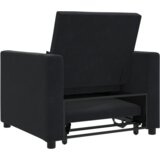 vidaXL 3-u-1 Sofa Krevet za Jednu Osobu Pretvoriv u Crni Baršun | shoptok.hr