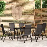  7-dijelni vrtni blagovaonski set crni | shoptok.hr
