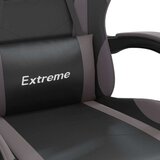  Vrtljiv gaming stol z oporo za noge črno in zeleno um. usnje, (21378626) | Shoptok.si
