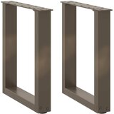  Noge za klub stolić U-oblik 2 kom Prirodni čelik 28 x (42-43) cm Čelik | shoptok.hr