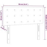  LED uzglavlje tamnoplavo 90x5x78/88 cm baršunasto | shoptok.hr