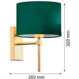  Argon 8107 - Zidna lampa ABBANO 1xE27/15W/230V mesing/zelena | Eponuda.com