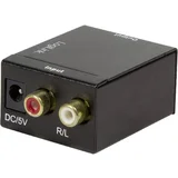 Analogni pretvornik L / R v koaksialni in Toslink avdio pretvornik CA0102 Toslink / cinch avdio adapter črna, (20411456)