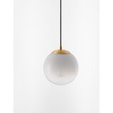 Nova Luce Bela/v zlati barvi steklena viseča svetilka ø 20 cm Vita – | Shoptok.si
