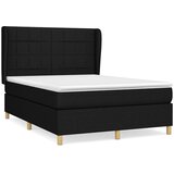  s oprugama i madracem crni 140 x 190 cm od tkanine | shoptok.hr
