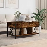  Stolić za kavu boja hrasta 100 x 55 x 50 cm od drva i metala | shoptok.hr