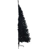  Umjetno predsvijetljeno božićno drvce Crna 240 cm PVC - Crna 240 cm s 120 plavih lopti | shoptok.hr