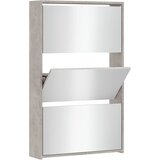 Maison Chic Omarica za obutev - Kopa za čevlje z ogledalom 3-nadstropna siva 63x17x102,5 cm, (21778027) | Shoptok.si