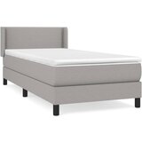 Maison Chic Box spring postelja - Vzmetna postelja z vzmetnico svetlo siv 100x200 cm blago SL7463, (21907092) Cene