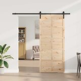  Klizna vrata Prirodna 100 x 208 cm Masivna borovina | shoptok.hr