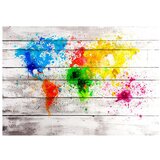  Samoljepljiva foto tapeta - World Map: Colourful Blot 392x280 | shoptok.hr