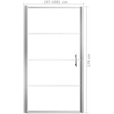 vidaXL Vrata za tuš od mutnog kaljenog stakla 100 x 178 cm | shoptok.hr