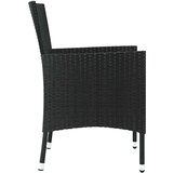 vidaXL Vrtne stolice s jastucima 4 kom. crne poli ratan (samo za UK/IE/FI/NO) | shoptok.hr