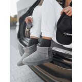DStreet Zamszowe botki damskie OASIS szare | Shoptok.si