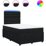 vidaXL Box spring postelja z vzmetnico črna 120x200 cm žamet, (21309169) | Shoptok.si