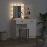  Set stola za oblačenje s LED 2 pcs Bijelo Konstruirano drvo | Eponuda.com