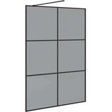  Zid za walk-in tuš Crna 140 x 195 cm Staklo otporno na udarce | shoptok.hr
