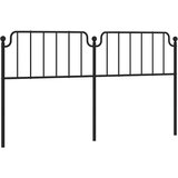  Metalno zamjensko uzglavlje crno 180 cm | shoptok.hr