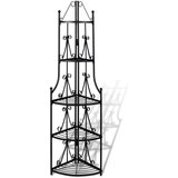 VidaXL Kutni stalak za biljke Crni VidaXL Kutni stalak za biljke Crni Slike