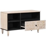 TV ormar s ladicama Bijelo 80 x 33,5 x 46 cm Čvrsto drvo manga | Eponuda.com