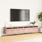 vidaXL TV omarica roza 202x39x43,5 cm hladno valjano jeklo | Shoptok.si