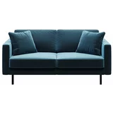 MESONICA plava baršunasta sofa Kobo, 167 cm